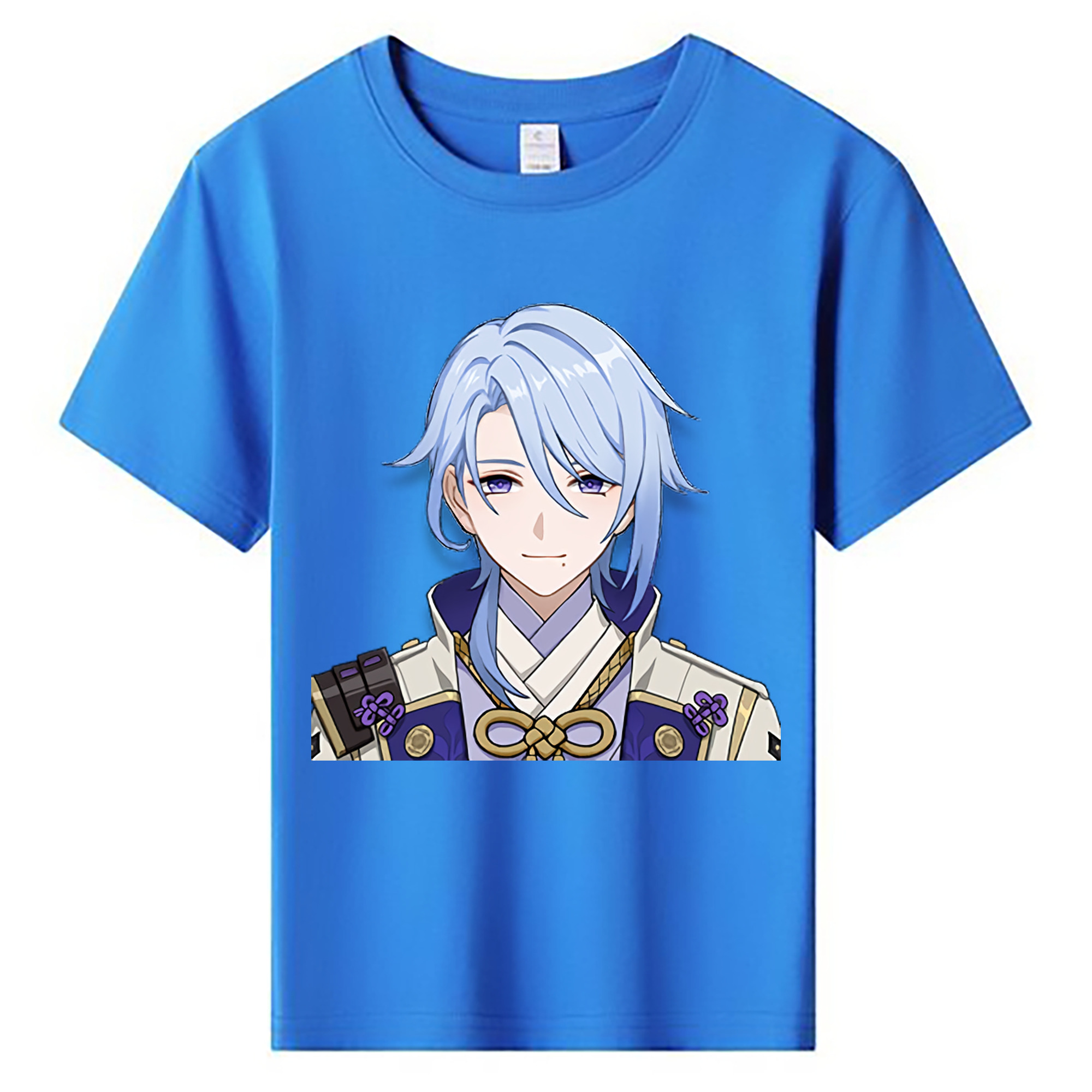 げんし神 神里綾人 かみさとあやと genshin Kamisato Ayato 綿100％キッズTシャツ（フロントプリント）